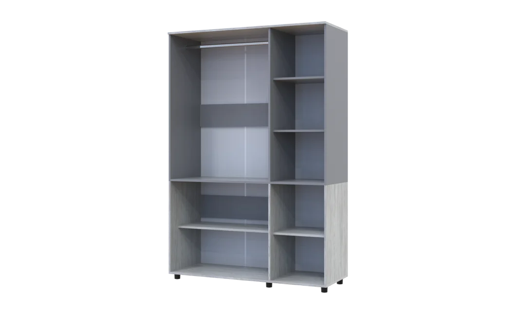 Skříň na oblečení Doros Thorn Borovice Natti/Šedá 3 DTD tyč 135х51.6х200 (44900511)