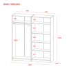 Set Doros Promo s policemi Kašmír 2+2 dveře 180×48×204 (44900290)