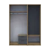 Šatní skříň Doros Rondi s věšákem Dub Artisan / Grafit 2 dvere 142×52×195 (42005269)