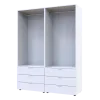 Šatní skříň na oblečení Doros Gelar set Bílá 2+2 dveře 155×49,5×203,4 (42002117)