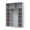 Šatní skříň s posuvnými dveřmi Doros G-Caiser Kašmír 2 zrcadla / 3 části 180x60x240 (42005324)