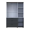 Skříň na oblečení Doros Thorn Antracit/Bílá 3 DTD/3Š tyč 135х51.6х200 (44900517)