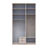 Šatní skříň Doros Rondi s věšákem, zrcadlem a vysokým nástavcem Kašmír 2 dvere 142x52x260 (42005406)