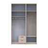 Šatní skříň Doros Rondi s věšákem, zrcadlem a nástavcem Kašmír 2 dvere 142x52x236 (42005403)