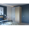 Šatní skříň Doros City Light Dub Sonoma 1 DTD / 1 zrcadlo 150×60×225 (42002039)