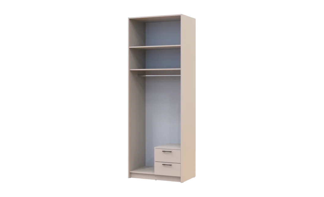 Šatní skříň Doros Rondy se zrcadlem a nadstavcem Kašmír 2 dvere 82x52x236 (80738470)