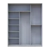 Šatní skříň Doros City Light Borovice Natti 1 DTD / 2 zrcadla 180×60×225 (80736520)