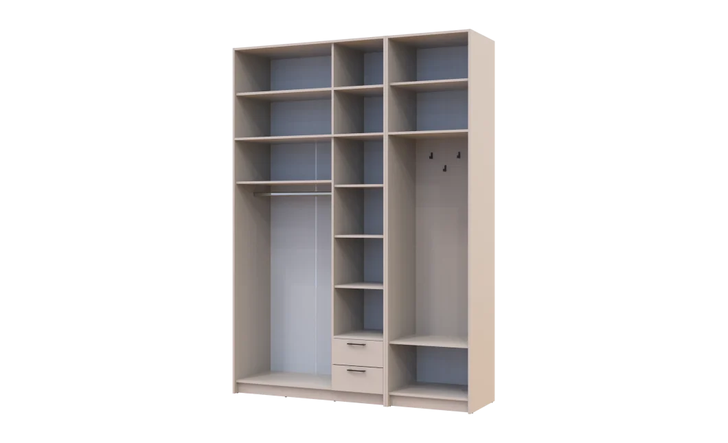 Šatní skříň Doros Rondi s věšákem a vysokým nástavcem Kašmír 3 dvere 181x52x260 (42005398)