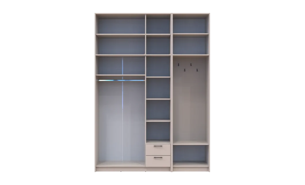 Šatní skříň Doros Rondi s věšákem a vysokým nástavcem Kašmír 3 dvere 181x52x260 (42005398)
