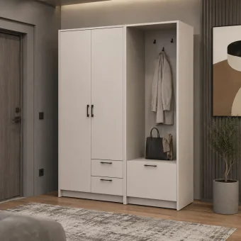 Šatní skříň Doros Rondi s věšákem Kašmír 3 dvere 181x52x195 (42005392)