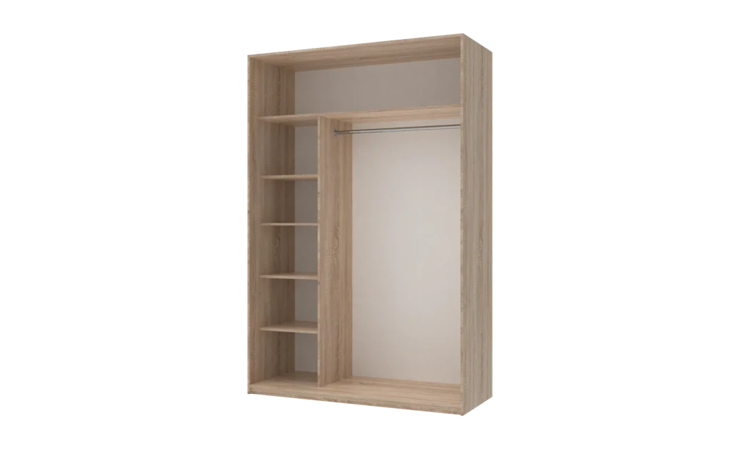 Šatní skříň Doros City Light Dub Sonoma 1 DTD / 1 zrcadlo 150×60×225 (42002039)