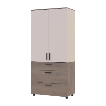 Skříň na oblečení Doros Thorn Cremona Cannolo/Kašmír 2 DTD/3Š tyč 90х51.6х200 (44900453)