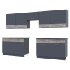Kuchyně Lea Doros 3 m Grafit/Klondike DTD 300×60×250 (81000012)