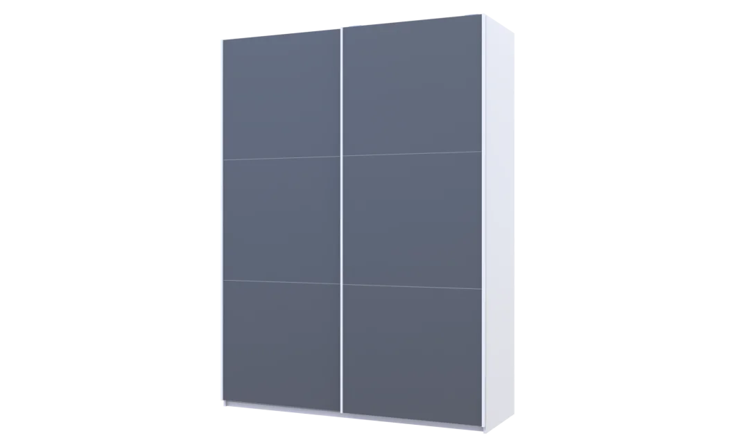 Skříň s posuvnými dveřmi Doros G-Caiser Bílá Grafit 2 DTD / 3 části 160x60x240 (42005087)