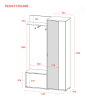 Předsíň Doros Split Dub Artisan/Grafit DTD 94 × 39 × 200 (44900271)