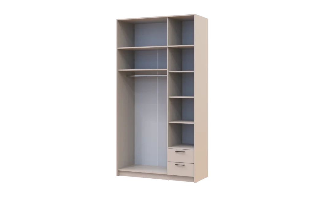 Šatní skříň Doros Rondy se zrcadlem a nadstavcem Kašmír 3 dvere 121x52x236 (80738475)