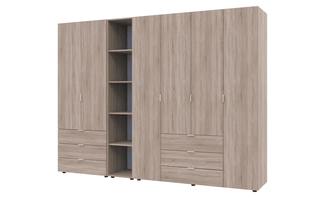 Set Doros Gelar s regálem Dub Sonoma 2+4 dveře 270,7×49,5×203,4 (42005051)