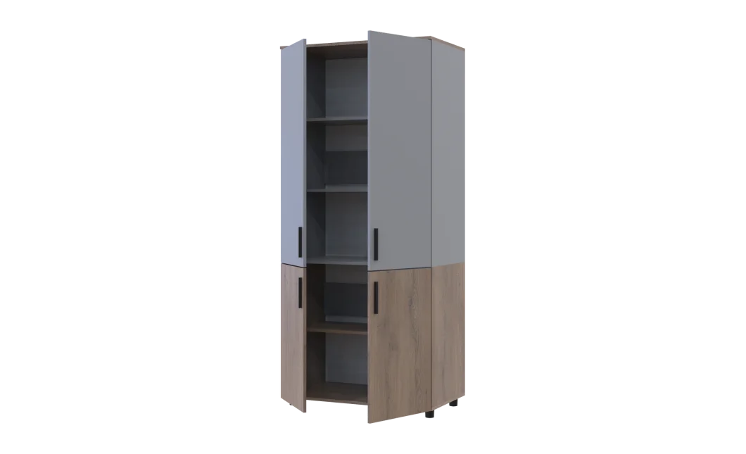 Skříň na oblečení Doros Thorn Cremona Cannolo/Šedá 2 DTD police 90х51.6х200 (44900456)