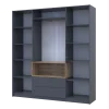 Skříň na oblečení s nikou Doros Dale Antracit/Dub Evok 4 dveře 206 × 52 × 220 (44900527)