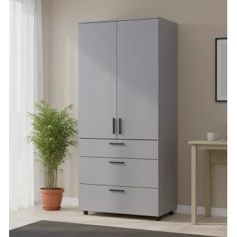 Skříň na oblečení Doros Thorn Šedá 2 DTD/3Š tyč 90х51.6х200 (44900441)