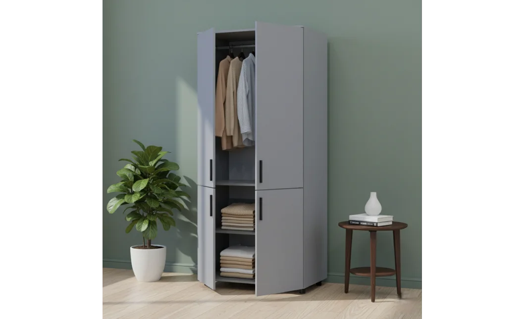 Skříň na oblečení Doros Thorn Šedá 2 DTD tyč 90х51.6х200 (44900439)