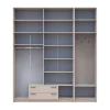 Šatní skříň Doros Rondi s věšákem a vysokým nástavcem Kašmír 4 dvere 220x52x260 (42005399)
