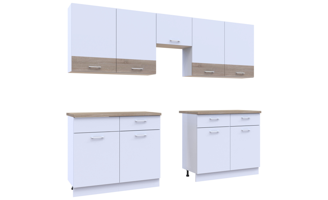 Kuchyně Lea Doros Bílá/Dub Sonoma DTD 300×60×250 (81000008)
