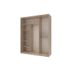 Šatní skříň Doros City Light Dub Sonoma 2 DTD / 1 zrcadlo 180×60×225 (41070010)