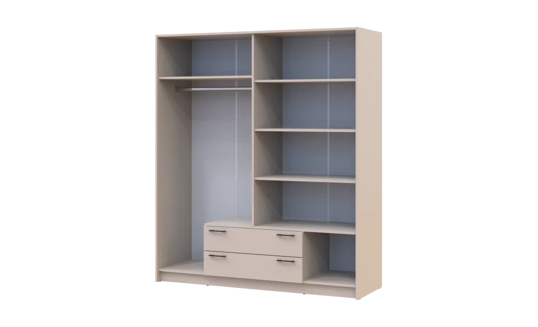 Šatní skříň Doros Rondy se zrcadlem Kašmír 4 dvere 160x52x195 (80738478)
