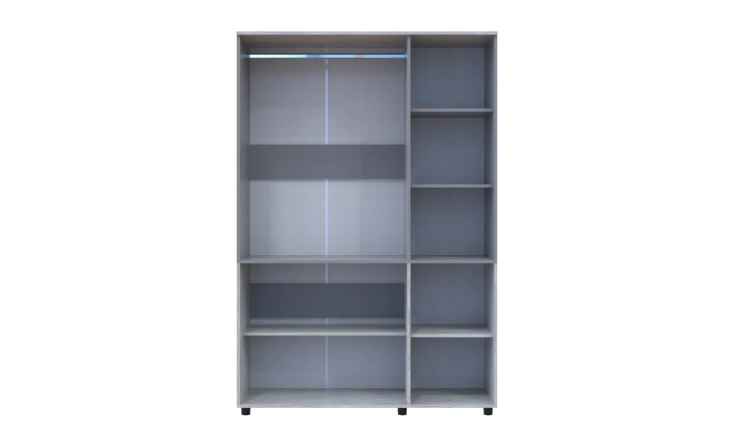 Skříň na oblečení Doros Thorn Borovice Natti/Šedá 3 DTD tyč 135х51.6х200 (44900511)