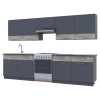 Kuchyně Lea Doros 3 m Grafit/Klondike DTD 300×60×250 (81000012)