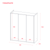 Botník Doros Kassel Dub Evok 3 dveře 97×40×110 (41516210)
