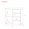 Komoda Doros Ron 1 1 dveře 4 zásuvky Bílý 80 × 38 × 81 (41516005)