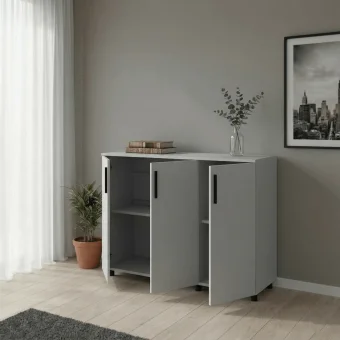 Komoda Doros Thorn Šedá 3 DTD 135×51,6×80 (41510171)