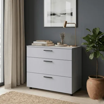 Komoda Doros Thorn Šedá 3Š 90×51,6×80 (41510159)