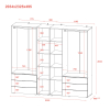 Set Doros Gelar s regálem Dub Sonoma 2+3 dveře 231,9×49,5×203,4 (42005046)