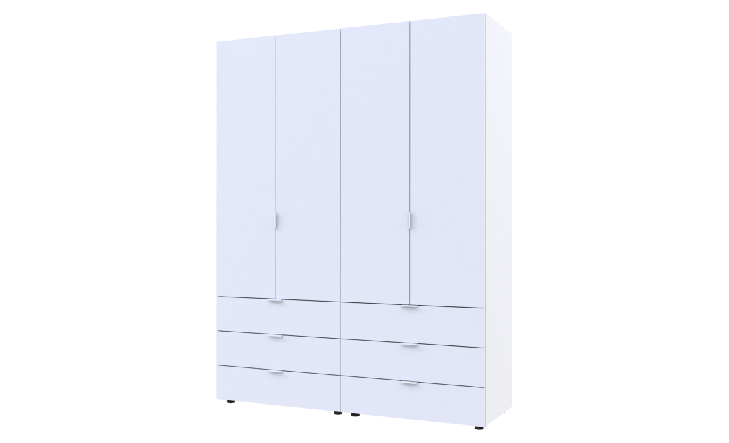 Šatní skříň na oblečení Doros Gelar set Bílá 2+2 dveře 155×49,5×203,4 (42002117)