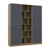 Skříň na oblečení Doros Morgan Grafit/Dub Artisan dveře DTD 180×40×210 (42001256)