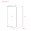 Skříň na oblečení Doros Promo Bílá 3 dveře 135×48×204 (80737071)