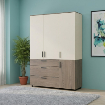 Skříň na oblečení Doros Thorn Cremona Cannolo/Kašmír 3 DTD/3Š tyč 135х51.6х200 (44900501)