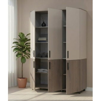 Skříň na oblečení Doros Thorn Cremona Cannolo/Kašmír 3 DTD police 135x51.6x200 (44900500)