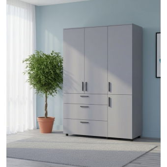Skříň na oblečení Doros Thorn Šedá 3 DTD/3Š police 135х51.6х200 (44900490)