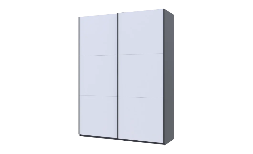 Šatní skříň s posuvnými dveřmi Doros G-Caiser Grafit/Bílý 2 dveře / 3 části 180x60x240 (44900262)