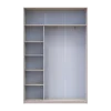 Šatní skříň s posuvnými dveřmi Doros City Light Kašmír 1 dveře / 1 zrcadlo 150×45×225 (80736356)