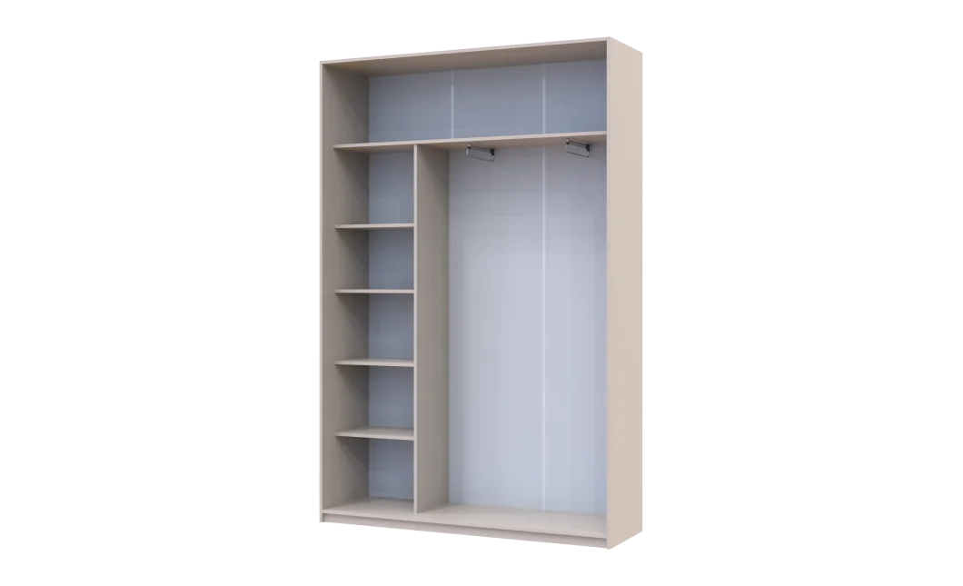 Šatní skříň s posuvnými dveřmi Doros City Light Kašmír 1 dveře / 1 zrcadlo 150×45×225 (80736356)