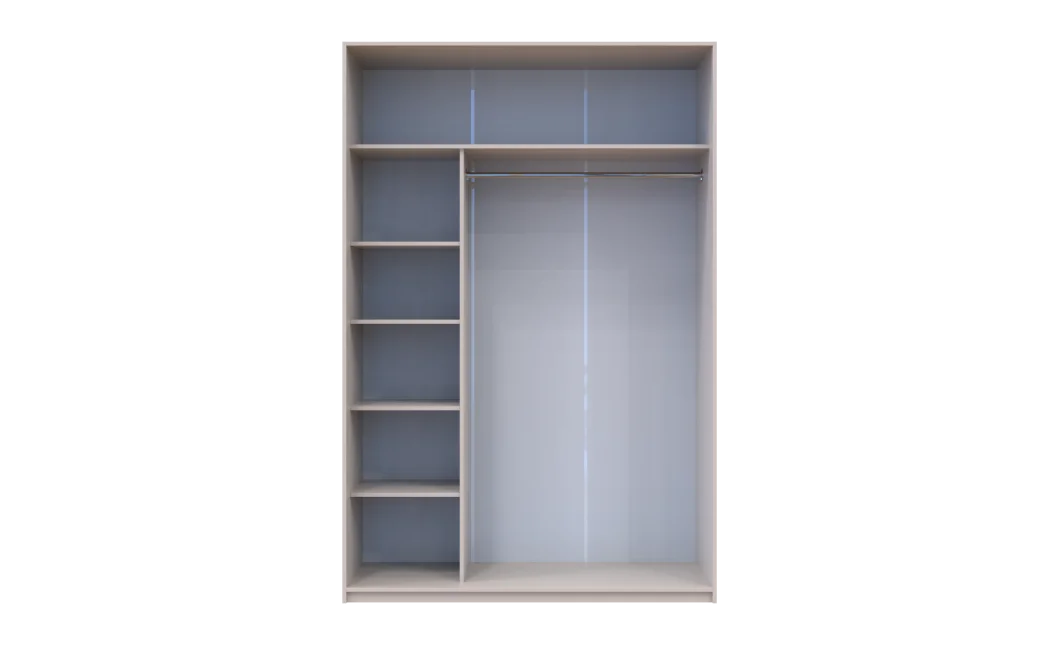 Šatní skříň s posuvnými dveřmi Doros City Light Kašmír 1 dveře / 1 zrcadlo 150×60×225 (80736353)