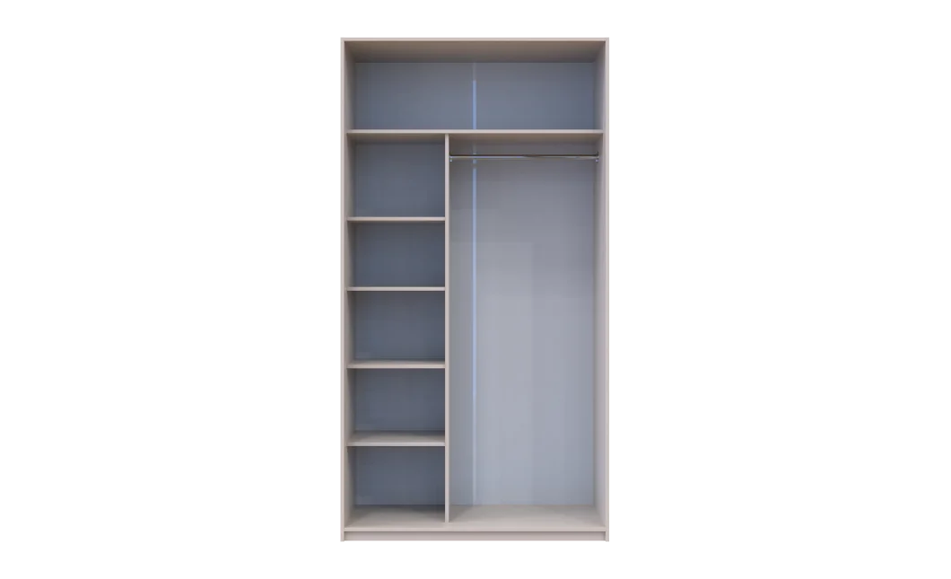 Šatní skříň s posuvnými dveřmi Doros City Light Kašmír 2 zrcadla 120×60×225 (80736341)