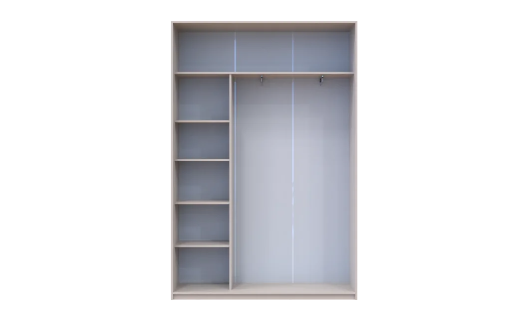 Šatní skříň s posuvnými dveřmi Doros City Light Kašmír 2 zrcadla 150×45×225 (80736362)